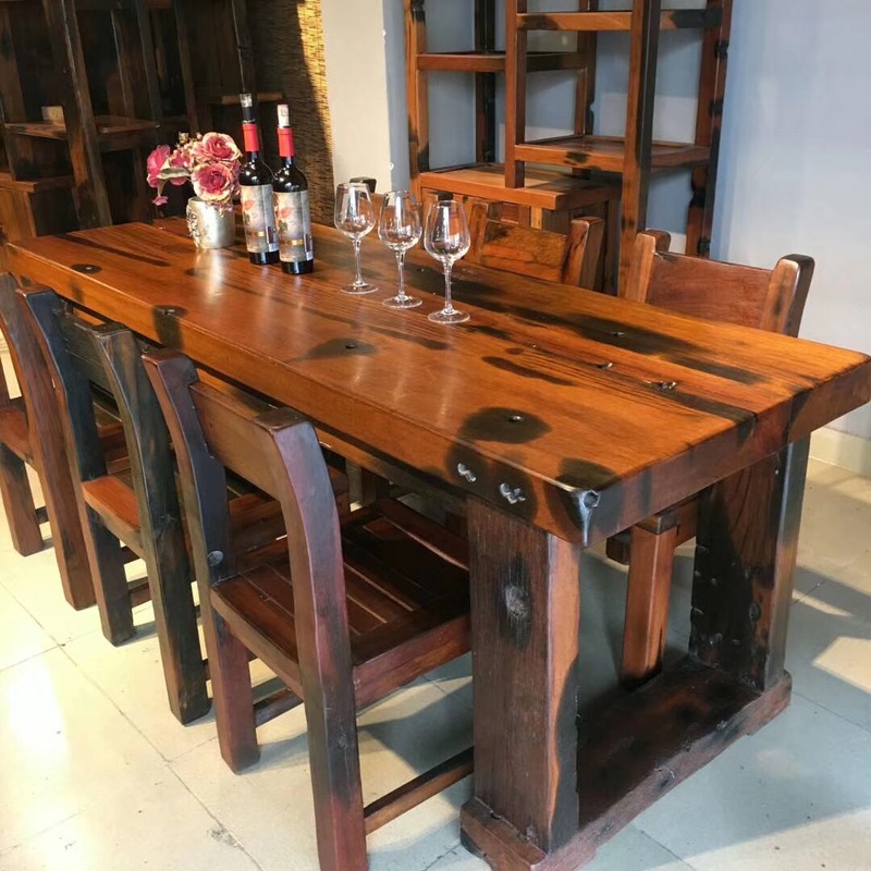 老船木餐桌04款 - 中山胜屿船木家具有限公司